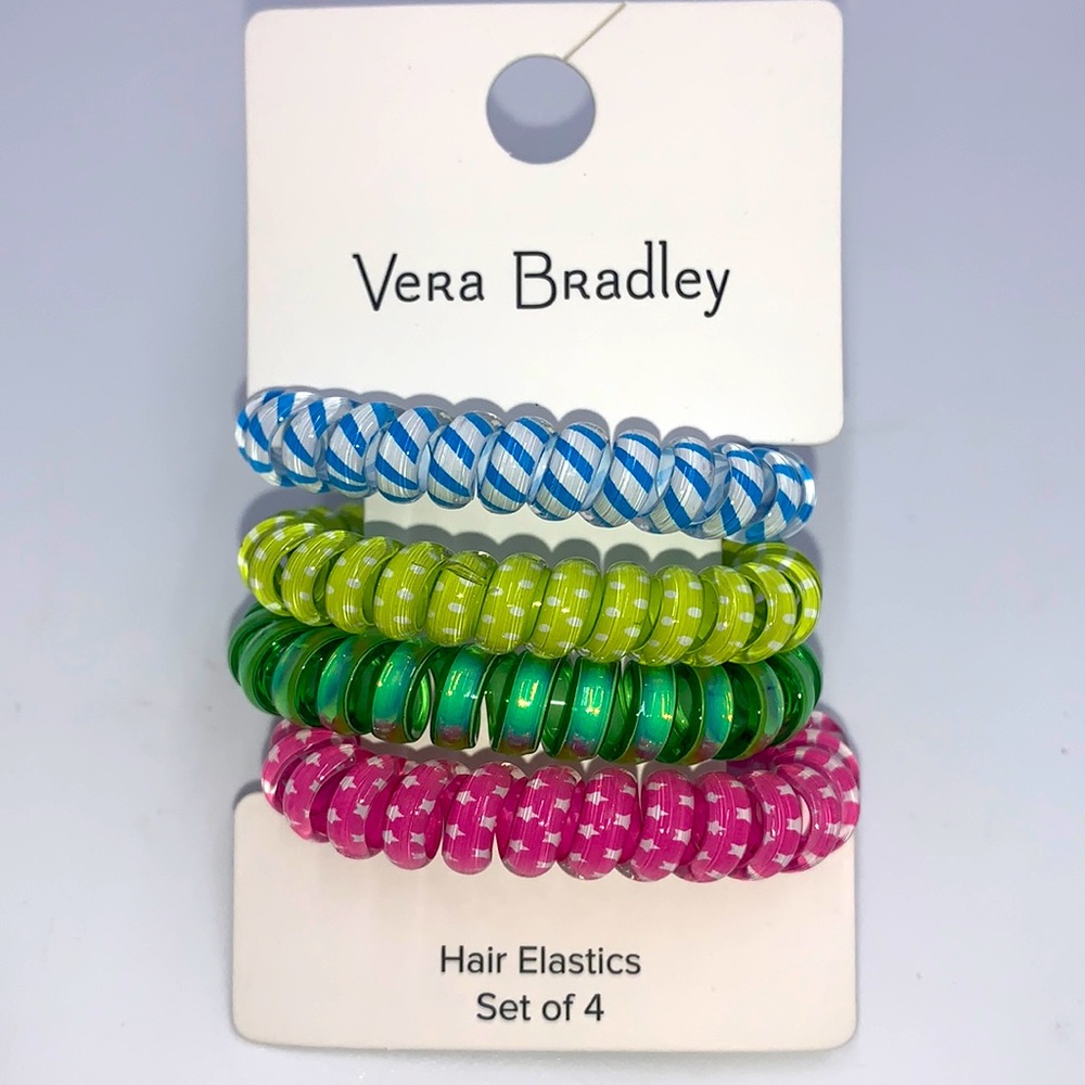 Vera Bradley Spiral Hair Elastics in Far Out Floral
